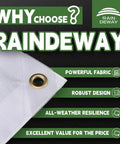 Ultra Thick 12 Mil White Tarp 20x30 Feet UV Resistant Waterproof Poly Tarp with Reinforced Edges and Metal Grommets Detail