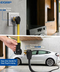 Legit Game Changer Nema 10 30P To 14 50R Adapter Cord For Instant Level 2 EV Charging connects to Nema sockets.