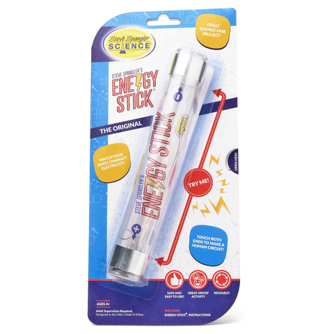 Energy Stick Science Kit For Kids Hands On Electricity Learning Turn Your Body Into A Conductive Demonstration Kid Friendly Safe Fun STEM Toy For Classrooms Home Independent Or Group Activities in packaging
