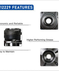 512229 Rear Wheel Hub And Bearing Assembly With ABS for 2006 Pontiac Torrent, 2005 2006 Chevy Equinox, and 2002 2007 Saturn Vue