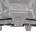 Arched Boxed Radius Rods for Polaris RZR Pro XP and Pro XP 4 Off Road Upgrade With High Ground Clearance Beefy Rugged Steel Build Powder Coated Black Finish Easy Install And Durable Performance, black arched radius rods on RZR front suspension