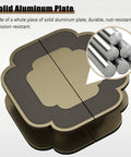 Solid aluminum plate detail of Built To Last Double Sided Push Pull Door Handles Set For Wood And Glass Doors