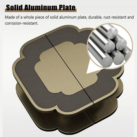 Solid aluminum plate detail of Built To Last Double Sided Push Pull Door Handles Set For Wood And Glass Doors