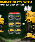 Pro Grade Cordless Pole Hedge Trimmer And Electric Grass Shear Kit For Backyard Bosses compatible with DeWalt 20V batteries.