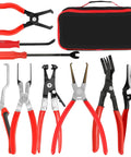9 Piece Hose Clamp Pliers Set For Fuel Line Disconnect And Hose Removal Tool Kit Including Relay Puller Straight Clamp Pliers
