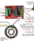 Three Phase Hall Brushless DC Motor Controller 6 to 60V PWM Speed Module 350W wiring diagram