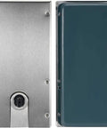 Glass Door Hinge Closer With Steel Floor Mount Hydraulic Buffer Ground Hinge For Cabinets Closets And Furniture Durable Silver Finish