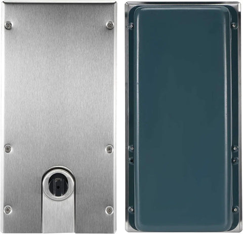 Glass Door Hinge Closer With Steel Floor Mount Hydraulic Buffer Ground Hinge For Cabinets Closets And Furniture Durable Silver Finish