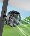 Rechargeable Golf Cart Fan With Magnetic Base And 360 Degree Rotating Head Battery Powered Portable Cooling 3 Speed 4000 RPM Airflow