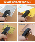 Pro Grade Heavy Duty Single Hole Puncher for paper, cardboard, PVC shown punching various materials for clean accurate holes