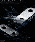 Heavy Duty Stainless Steel Straight Brackets And Tough As Nails Repair Plates For Furniture Fixes And Bed Frame Upgrades With A Zero Hassle Screw Kit 10 Pack Set in water showcasing corrosion resistance.