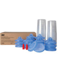 PPS Paint Spray Gun Cup Lids And Liners Kit For Large 28 Oz Cups 125 Micron Filter Includes 25 Disposable Lids And Liners And 10 Sealing Plugs
