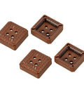 PLCC44P IC Socket 44 Pin 2.54mm Pitch DIP Through Hole Mount Sockets for PCB Board Pack of 4 in brown color