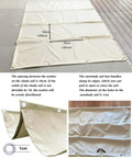 Retractable Wave Sun Shade Sail 4x10 Foot Waterproof Pergola Cover Made From Durable Polyester Sunscreen with eyelets and handles
