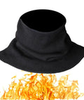 Keep Your Neck Covered With This Heavy Duty Kevlar Welding Neck Gaiter Stops Hot Sparks And Flying Embers During Real Grind Shifts On The Job Site Or In The Shop In Black Large. Black Kevlar neck gaiter with flames below.