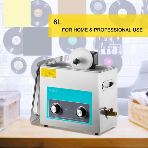 Dope Ultrasonic Vinyl Record Cleaner 6L 40kHz with Knob Control, 180W Ultrasonic Power, Stainless Steel SUS304, in home setting