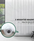 Clear Extra Long Shower Curtain Liner 72 By 96 Inches Lightweight EVA 4G Plastic Bath Liner With Rustproof Metal Grommets And 5 Magnets Installed