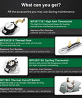 Image showing accessories from the Upgraded 279838 Dryer Heating Element Drop In Replacement With Easy Install Kit.