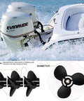 Aluminum Boat Outboard Propeller For 8HP To 15HP, 9 1 4 Inch Diameter, 9 Inch Pitch, Right Hand Rotation, 13 Spline, Three Blade