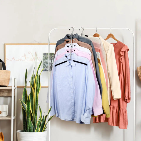 Multi Level Space Saving Closet Hangers With Plush Non Slip Foam Coating And Heavy Duty Black Steel Arms Hang Tight To Your Favorite Knits And Tees Without Shoulder Indents While Maximizing Rack Real Estate