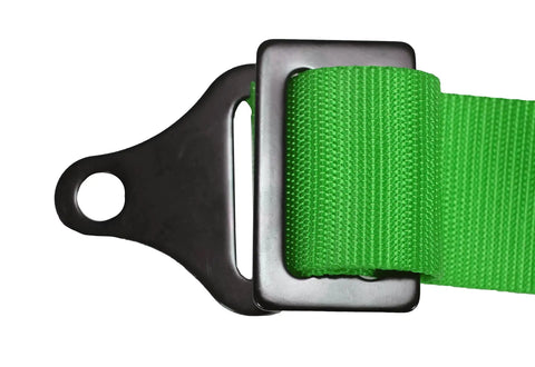 Green 4 Point Harness With 2 Inch Straps For UTV Off Road Universal Fit 2 Pack Heavy Duty Safety Belt System With Quick Release Buckles