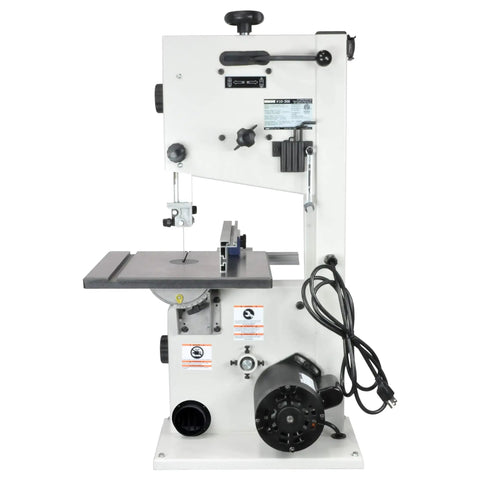 Heavy Duty Ten Inch Deluxe Bandsaw Featuring Half Horsepower Motor And Rock Solid Cast Iron Table Built For Sweet Curved Cuts And Badass Straight Cuts In Serious Woodworking Shops.
