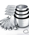 Stainless Steel Measuring Cups And Spoons Set 10 Piece Kitchen Gadgets For Cooking And Baking Premium Food Grade 18/8 Stainless Steel