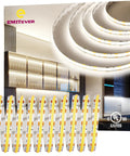 COB LED Strip Lights Neutral White 16.4 Ft 4000K High Density Tape Light 24V With 300 Plus Lumens Per Ft 2400 LEDs Per Spool