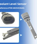 Coolant Level Sensor For Ram 2500 3500 4500 5500 6.7L Direct Fit Replacement Fits 2013 2014 2015 2016 2017 2018 Heavy Duty Trucks OE 68354536AA, gray connector view