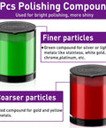 114 Piece Polishing Kit With Two Polishing Compounds green for silver, red for gold metals