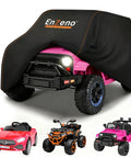 Kids Ride On Toy Car Cover Waterproof All Weather Shield for Power Wheels Jeeps and Toddler Electric Cars, 52 inch, pink model.
