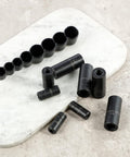 8 Piece Tap And Die Socket Adapter Set For Tight Spots 1/4 Inch And 3/8 Inch Taps Holder Sockets Kit on marble surface