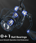 Diagram of Ultra Light Spinning Fishing Reel With Aviation Aluminum Body For Saltwater And Freshwater, highlighting ball bearings.