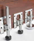Heavy Duty Adjustable Leveling Feet Set for Cabinets Tables Desks Workbenches and Shelving Units 6 Pieces With Screw In Posts Solid Metal Core