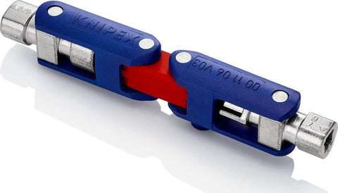 All-In-One DoubleJoint Control Cabinet Key 62 mm with magnetized bit adapter, features four zinc die-cast profiles for various installations.