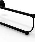 Prestige Monte Carlo 24 Inch Double Towel Bar In Matte Black Solid Brass Construction With Concealed Screws Space Saving Dual Rails Easy