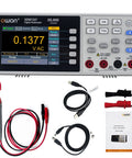 Your Go-To 55000 Counts Digital Multimeter With True RMS And Temperature Probe, Desktop Style DMM with cables and manual