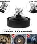 Premium Blender Blade Replacement 6 Fin Beefed Up Stainless Steel With Food Grade Plastic For Smoothie Cups And Leakproof Sealing