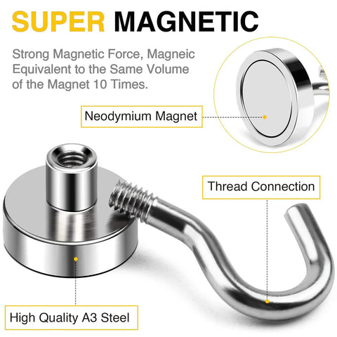Heavy Duty Magnetic Hooks 30lbs Plus 60 Pack For Cruise Cabin Ship Essentials Hang Lights Kitchen Fridge Classroom