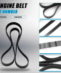 Premium 6PK2243 Serpentine Drive Belt For Dodge Durango Ram Tundra And Toyota Land Cruiser, 6 rib EPDM material.