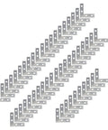 Snag This Heavy Duty 50 Pack Of L Shaped Corner Braces With Four Reliable Screw Holes For Quick Furniture Fixes And Rugged Woodshop Builds Measuring 1.5 Inches Wide In Tough Silver Steel Ready To Handle Any Weekend Project Stress Free - view of silver steel L brackets with four holes.