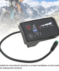 Power Display Meter For E Bikes With 5 Pin LED Interface, 36V Compatibility, Rugged ABS Housing and Weatherproof Gauge