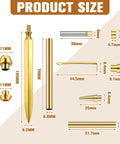 Product size chart of Six Piece Tight 7mm Woodcraft Kit Featuring Letter Openers And Slim Pen Tools showing dimensions and details.