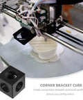 3D printer using Four Pack Aluminum Extrusion Corner Brackets For 3D Printer Frames Cube Slot Connectors Industrial Aluminum Profile