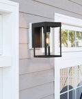 2-Pack Black Outdoor Wall Light Fixtures Exterior Wall Lantern Sconce For Porch And Patio, 9-Inch Tall Wall Mount