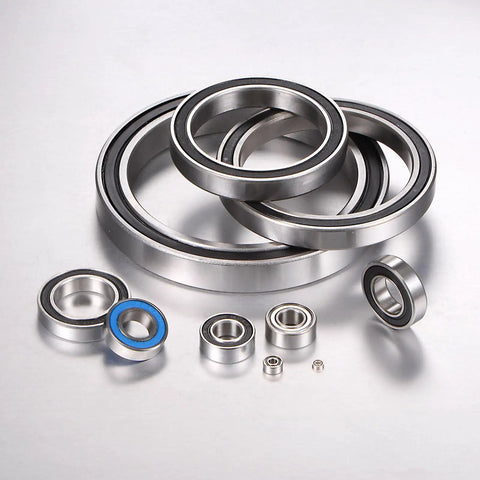 Assorted 6706-2RS deep groove ball bearings, 4 pack, chrome steel, double rubber sealed, various sizes on display