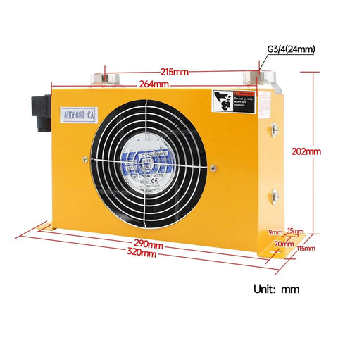Beefed Up 60 L Per Min Hydraulic Oil Cooler Heat Exchanger Plate Pin Style For Hydraulic Systems With 1.8KW Cooling Power 2 MPa High Pressure Widely Applicable Blue Radiator