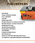 Built Tough Electric Rebar Bender Cutter, 3000W Hydraulic Steel Bar Bending Machine with detailed specifications shown.