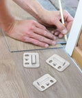 Installing flooring with 100 Piece Stainless Steel Wall Panel Clamps Buckles Fixing Kit For Furniture Hardware And Home Hanging Durable Mounting Set