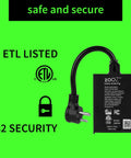 Long Range Z Wave Outdoor Dual Outlet Plug ZEN14 Hub Required Works With Z Box Home Assistant And Hubitat IP65 Weatherproof detail view